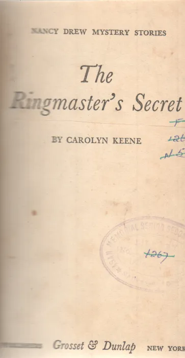 THE RINGMASTER'S SECRET BY CAROLYN KEENE