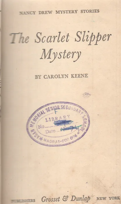 THE SCARLET SLIPPER MYSTERY BY CAROLYN KEENE