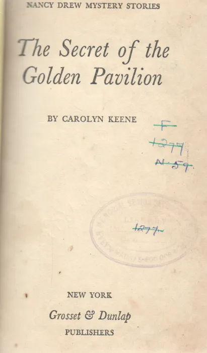 THE SECRET OF GOLDEN PAVILLIOM BY CAROLYN KEENE