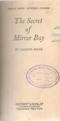 THE SECRET OF MIRROR BAY BY CAROLYN KEENE