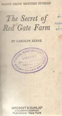 THE SECRET OF RED GATE FARM BY CAROLYN KEENE