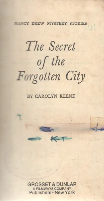 THE SECRET OF THE FORGOTTEN CITY BY CAROLYN KEENE