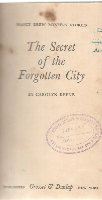 THE SECRET OF THE FORGOTTEN CITY BY CAROLYN KEENE