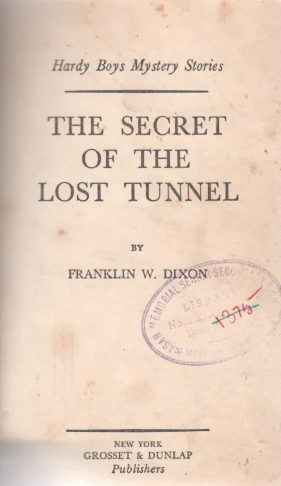 THE SECRET OF THE LOST TUNNEL BY FRANKLIN W.DIXON