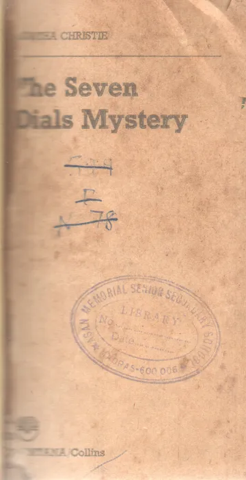 THE SEVEN DIALS MYSTERY BY AGATHA CHRISTIE