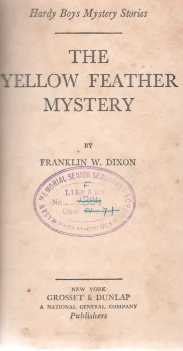 THE YELLOW FEATHER MYSTERY BY FRAKLIN W.DIXON