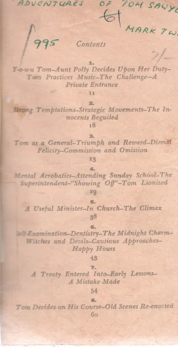ADVENTURES OF TOM SAWYER BY MARK TWAIN