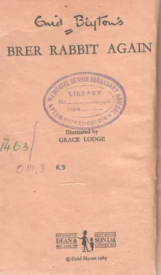BRER RABBIT AGAIN BY ENID BLYTON