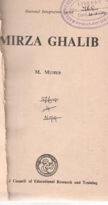 MIRZA GHALIB BY M.MUJEEB