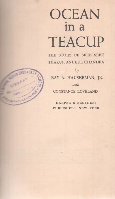 OCEAN IN A TEACUP BY RAY A. HAUSERMAN