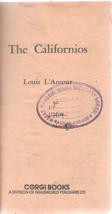 THE CALIFORNIOS BY LOUIS L'AMOUR