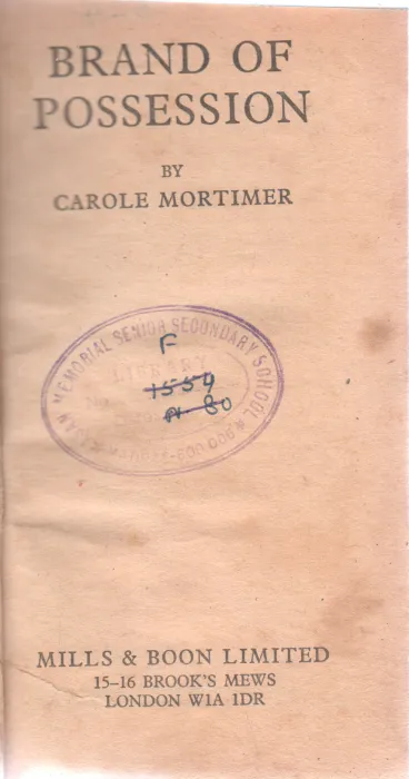 BRAND OF PROFESSION BY CAROLE MORTIMER