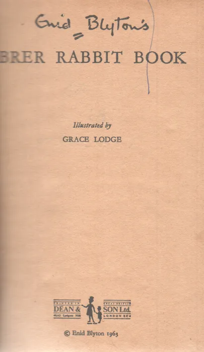 BRER RABBIT BOOK