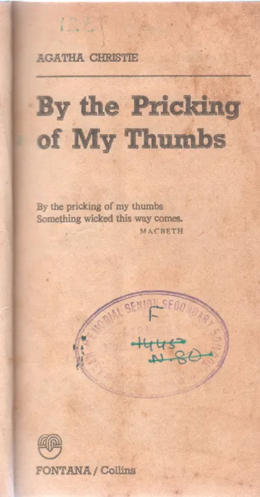 BY THE PRICKING OF MY THUMB BY AGASTHA CHRISTIE