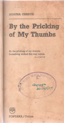 BY THE PRICKING OF MY THUMB BY AGASTHA CHRISTIE