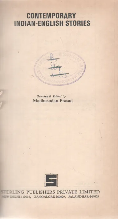 CONTEMPORARY INDIAN-ENGLISH STORIES BY MADHUSUDHAN PRASAD