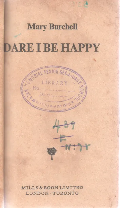DARE I BE HAPPY BY MARY BURCHELL