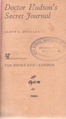 DOCTOR HUDSON'S SECRET JOURNAL BY LLYOD C. DOUGLAS