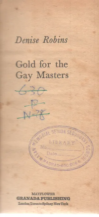 GOLD FOR THE GAY MASTERS BY DENISE ROBINS