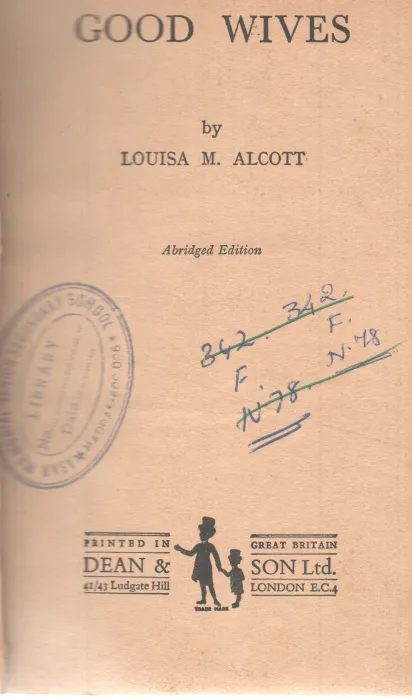 GOOD WIVES BY LOUISA M. ALCOTT