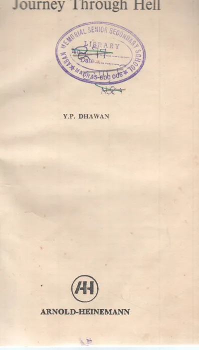 JOURNEY THROUGH HELL BY Y.P. DHAWAN