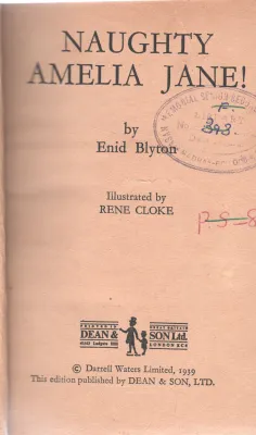 NAUGHTY AMELIA JANE BY ENID BLYTON