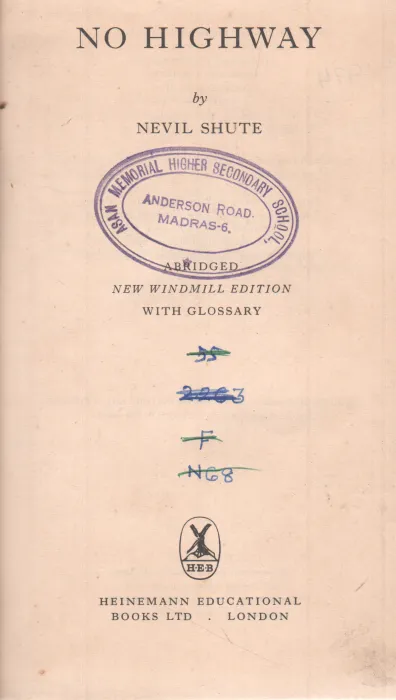 NO HIGHWAY BY NEVIL SHUTE