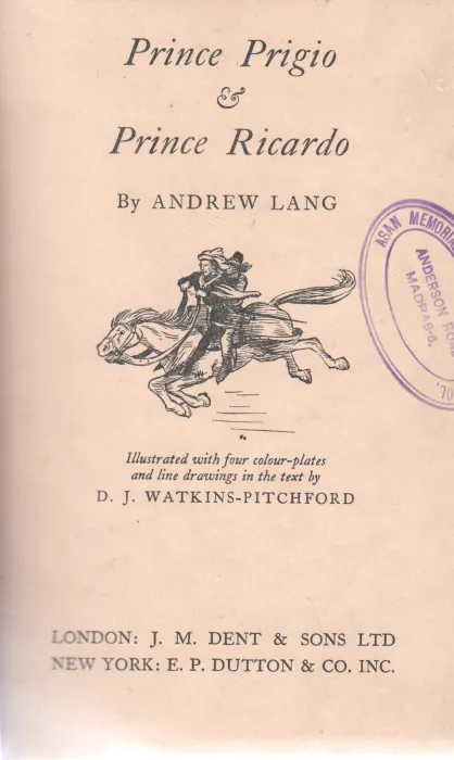 PRINCE PRIGIO &amp; PRINCE RICARDO BY ANDREW LANG