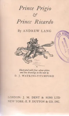 PRINCE PRIGIO &amp; PRINCE RICARDO BY ANDREW LANG