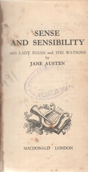 SENSE AND SENSIBILITY BY JANE AUSTEN