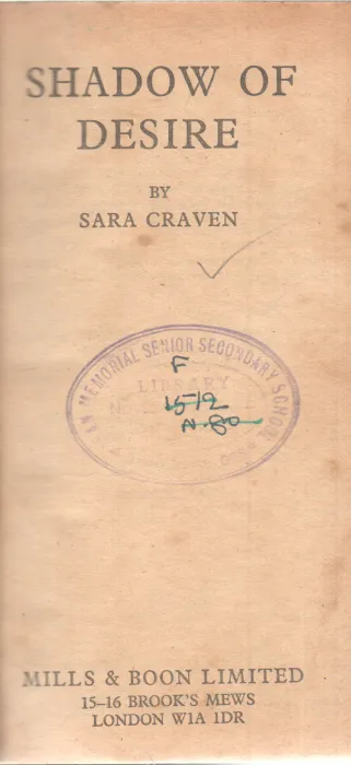SHADOW OF DESIRE BY SARA CRAVEN