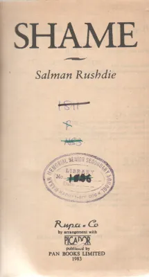 SHAME BY SALMAN RUSHDIE
