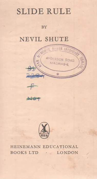 SLIDE RULE BY NEVIL SHUTE