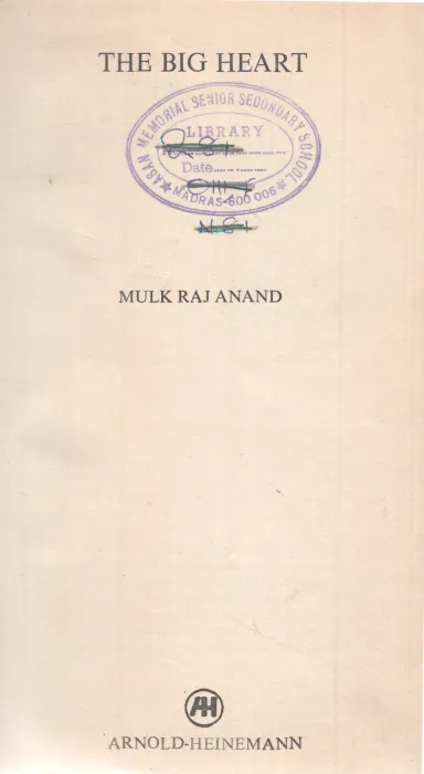 THE BIG HEART BY MULK RAJ ANAND