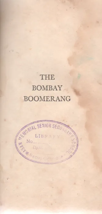 THE BOMBAY BOOMERANG BY FRANKLIN W.DIXON
