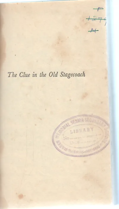 THE CLUE IN THE OLD STASGE COACH
