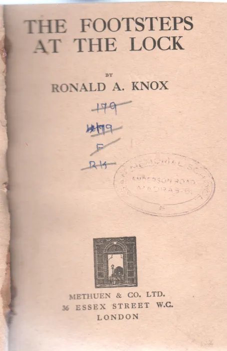 THE FOOT STEP AT THE LOCK BY RONALD A.KNOX