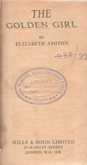 THE GOLDEN GIRL BY ELIZABETH ASHTON
