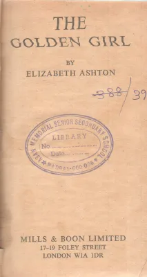 THE GOLDEN GIRL BY ELIZABETH ASHTON