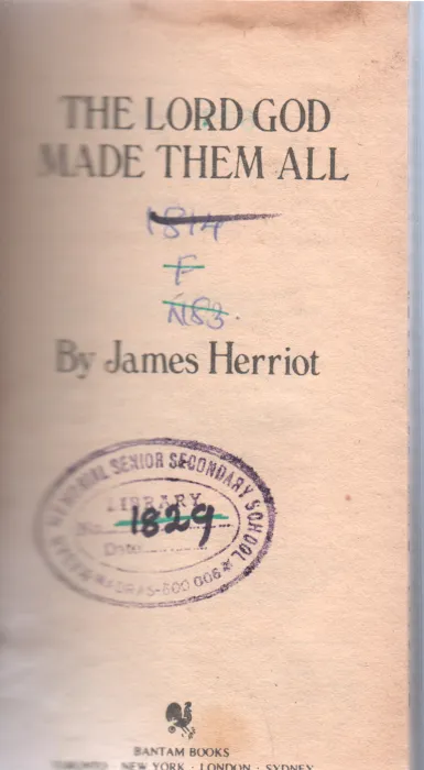 THE LORD GOD MADE THEM ALL BY JAMES HERRIOT