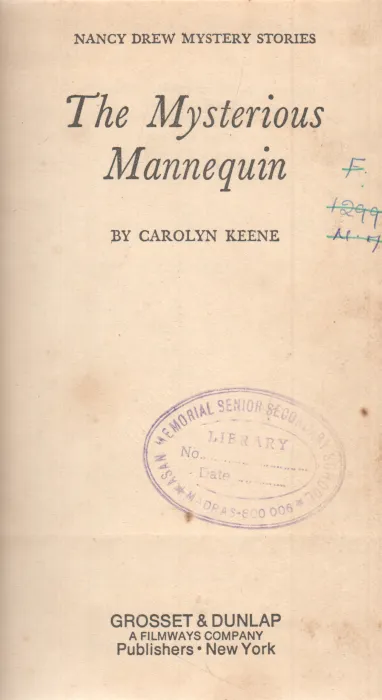 THE MYSTERIOUS MANNEQUIN BY CAROLYN KEENE