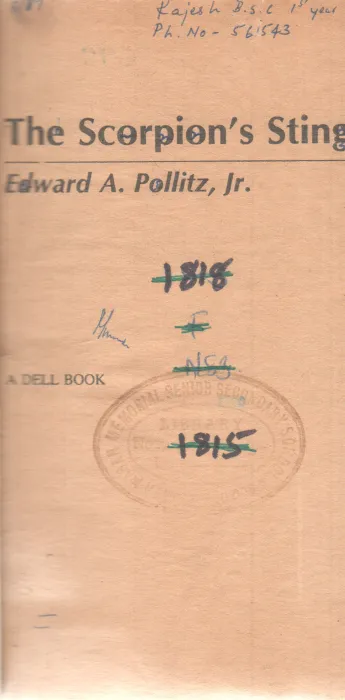 THE SCORPIONS STING BY EDWARD A. POLLITZ