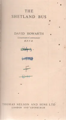 THE SHETLAND BUS BY DAVID HOWARTH