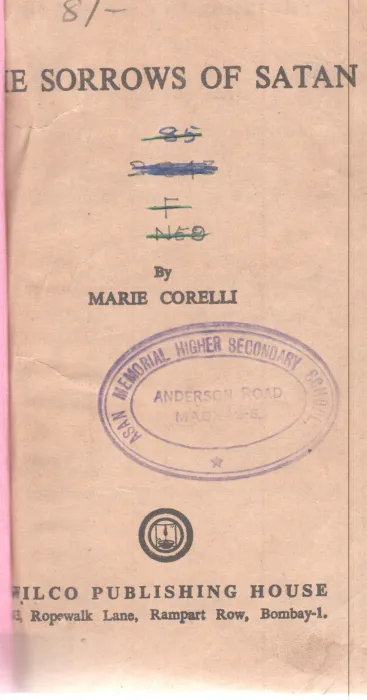 THE SORROWS OF SATAN BY MARIE CORELLI