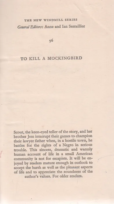 TO KILL A MOCKINGBIRD