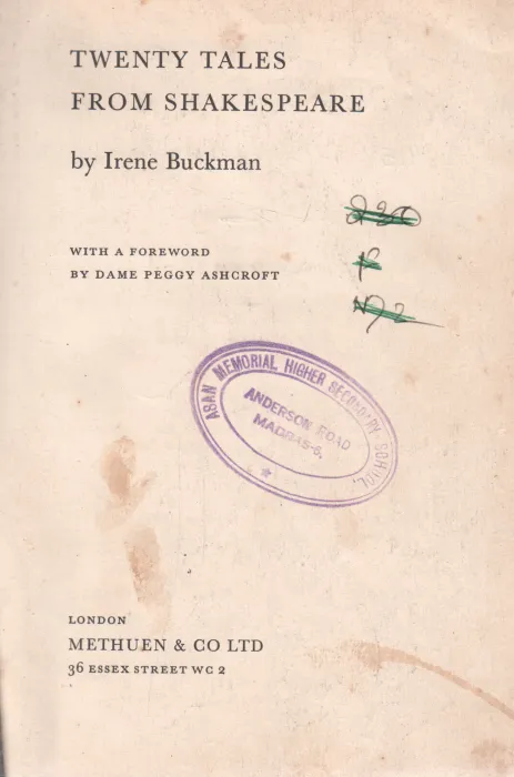 TWENTY TALES FROM SHAKESPEARE BY IREME BUCKMAN