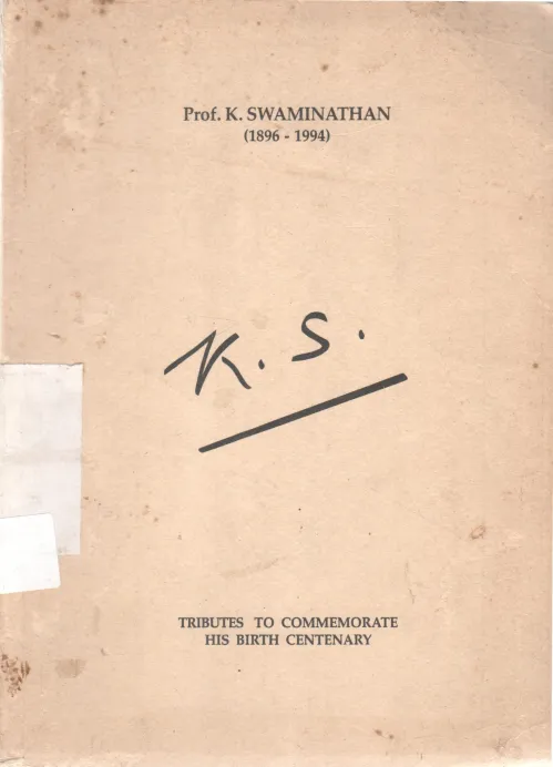 K.S. BY K. SWAMINATHAN