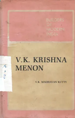V.N KRISHNAN MENON BY V.K MADHAVAN KUTTY