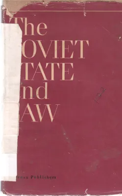 THE SOVIET STATE ADN LAW BY V M CHHKHIVADZE