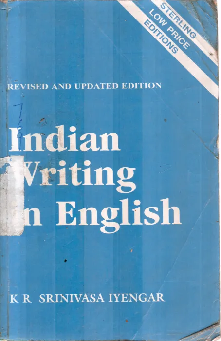 INDIAN WRITING IN ENGLISH BY K R SRINIVASA IYENGAR